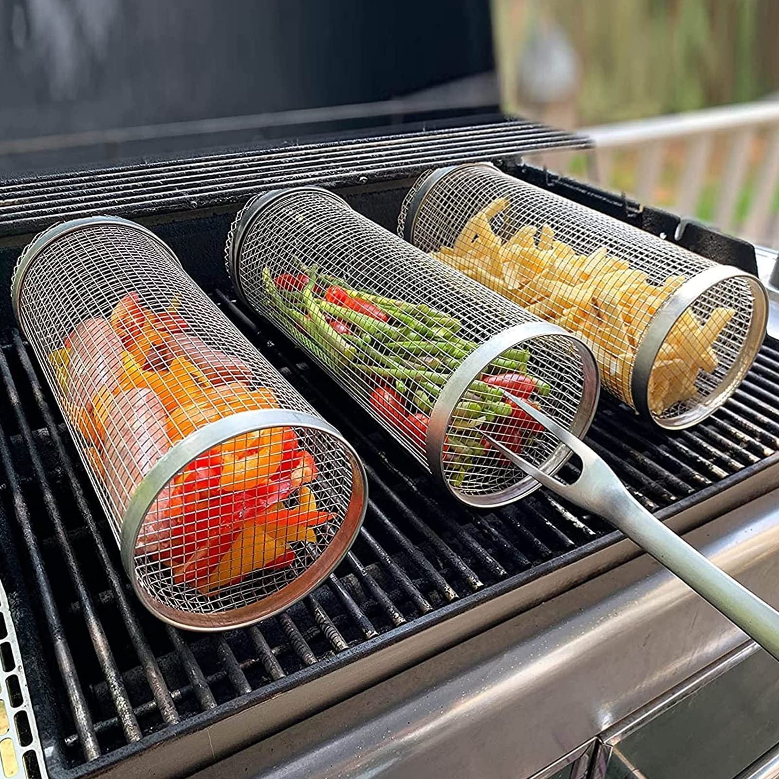 Rolling Grilling Barbecue Rack