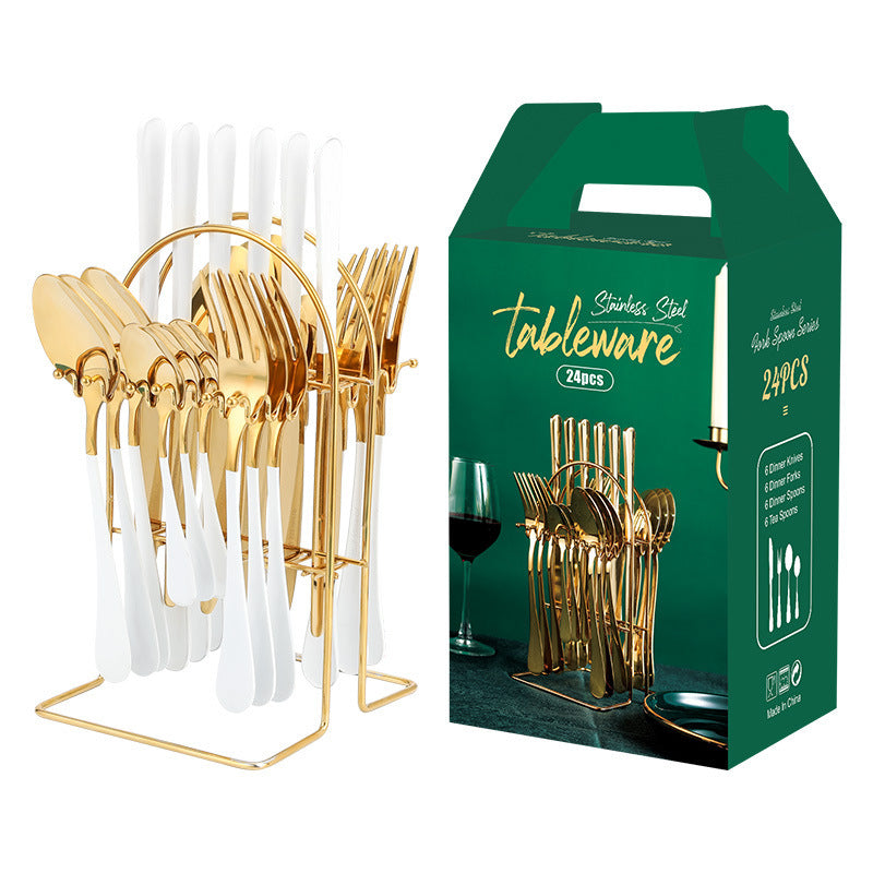 Luxury Cutlery Set With Storage Rack Dishwasher