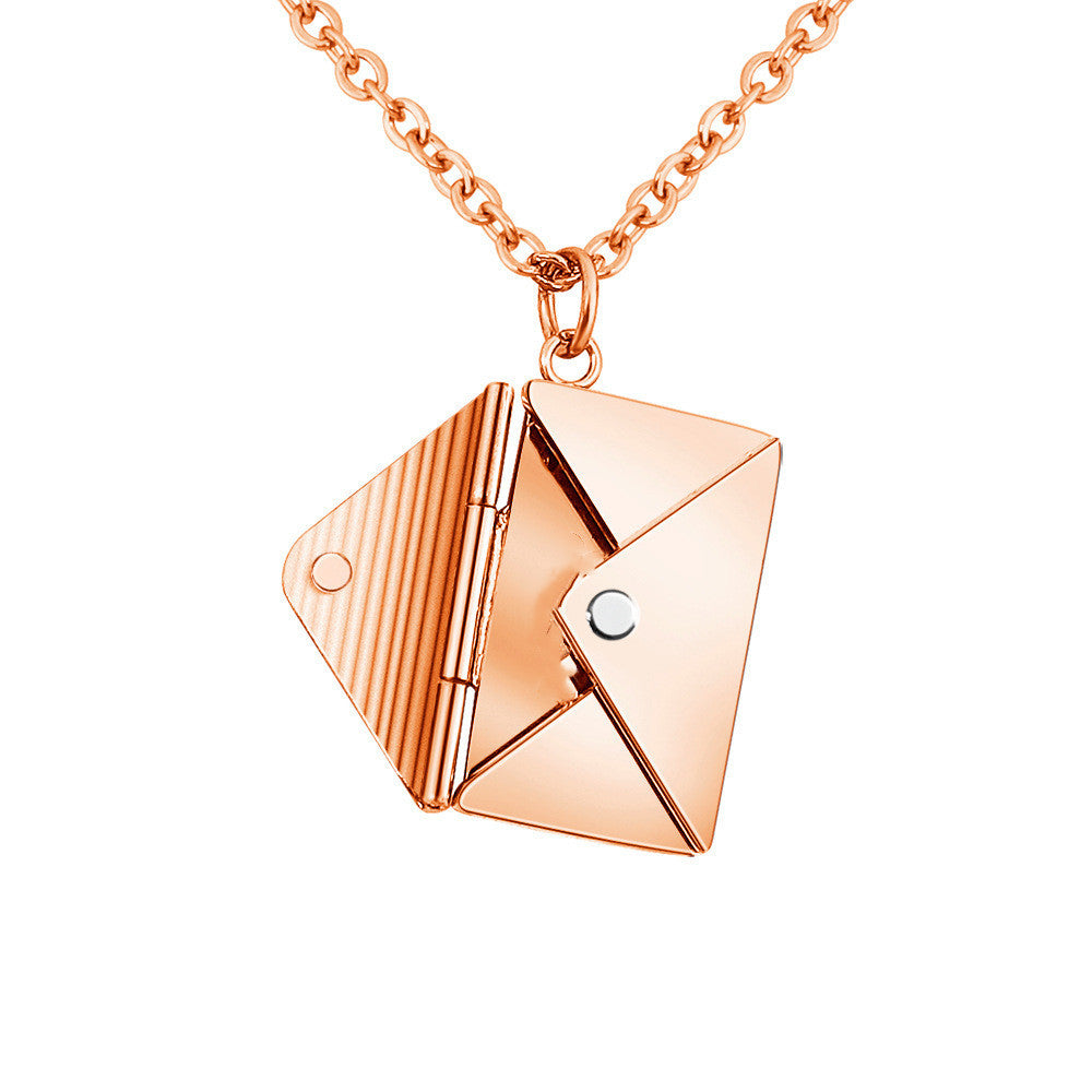 Fashion Jewelry Envelop Necklace Women