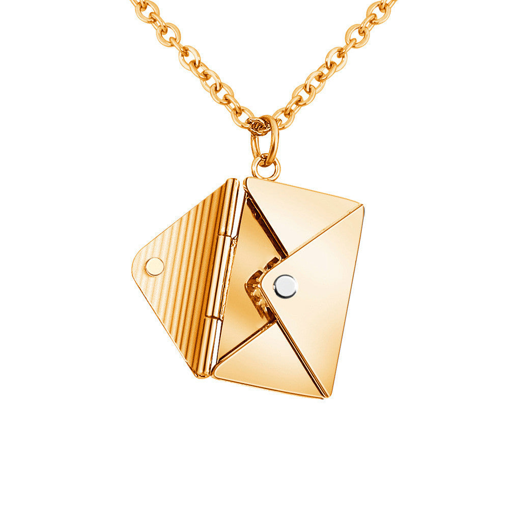 Fashion Jewelry Envelop Necklace Women