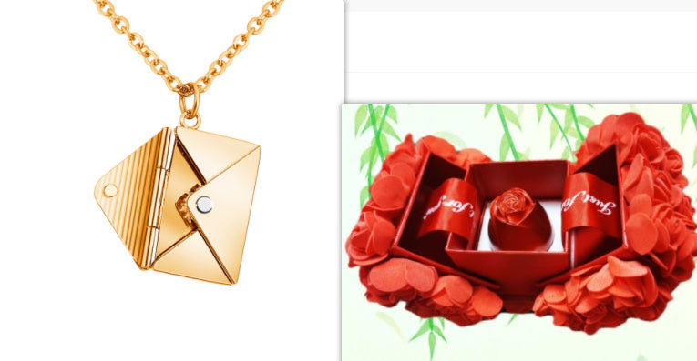 Fashion Jewelry Envelop Necklace Women