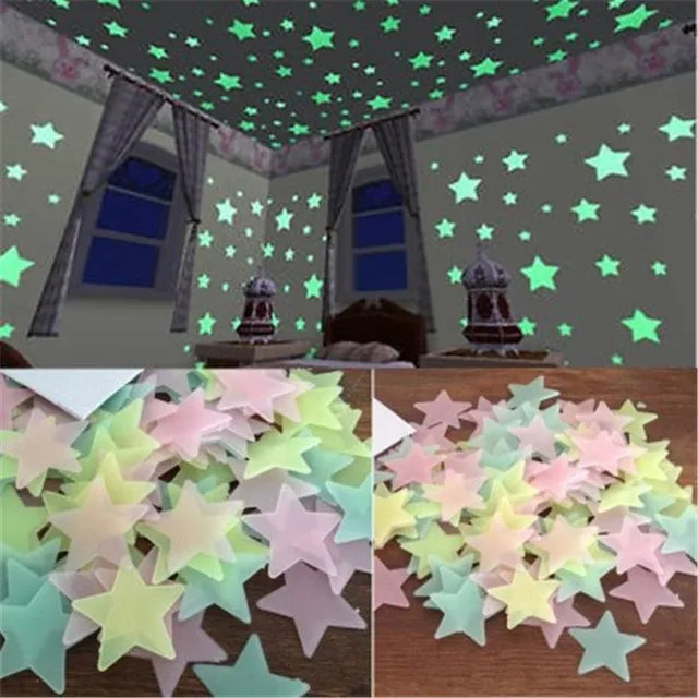 Stars Glow StickernHome Decals For Kids Room