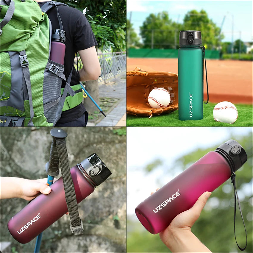 New 500/1000ml Sports Water Bottle