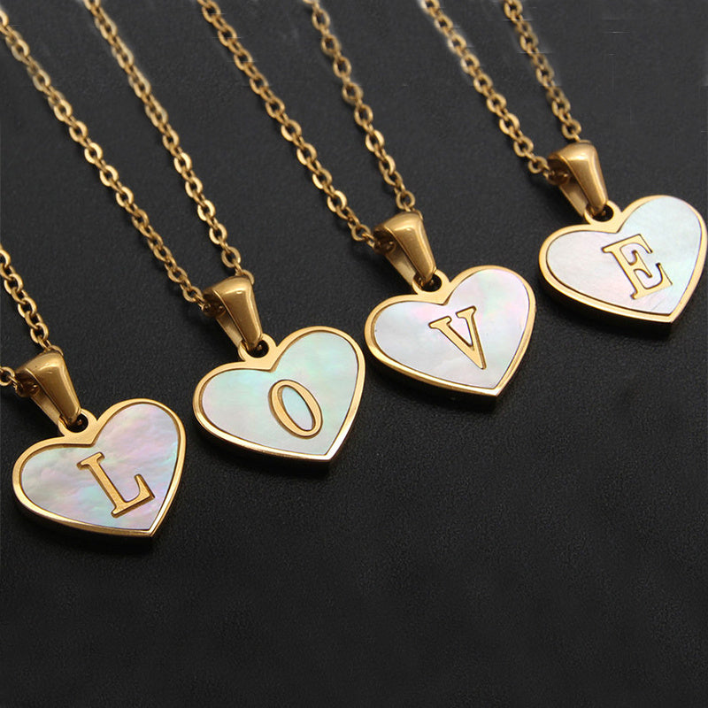 Express your individuality and love with our 26 Letter Heart-Shaped Necklace. This elegant piece allows you to wear your initial or the initial of someone special close to your heart, making it a meaningful addition to any jewelry collection.