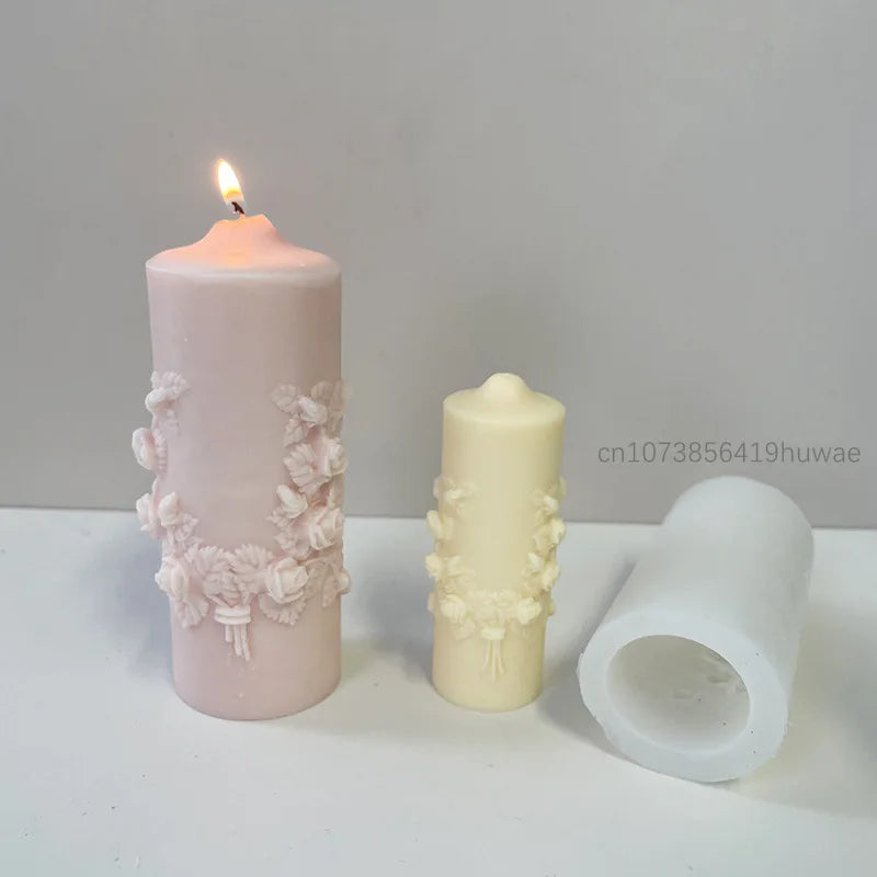 Rose Flower Bouquet Scented Candle