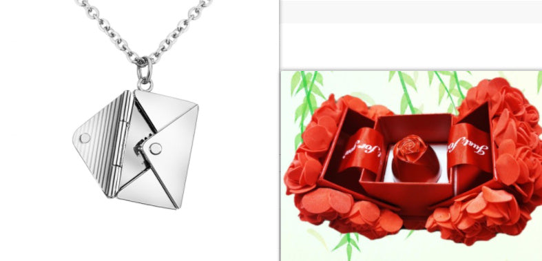 Fashion Jewelry Envelop Necklace Women