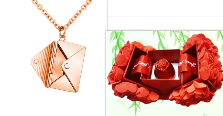 Fashion Jewelry Envelop Necklace Women