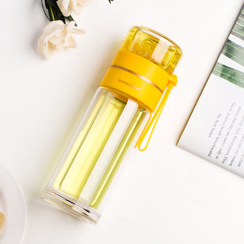 Glass Water Bottle With Tea Infuser