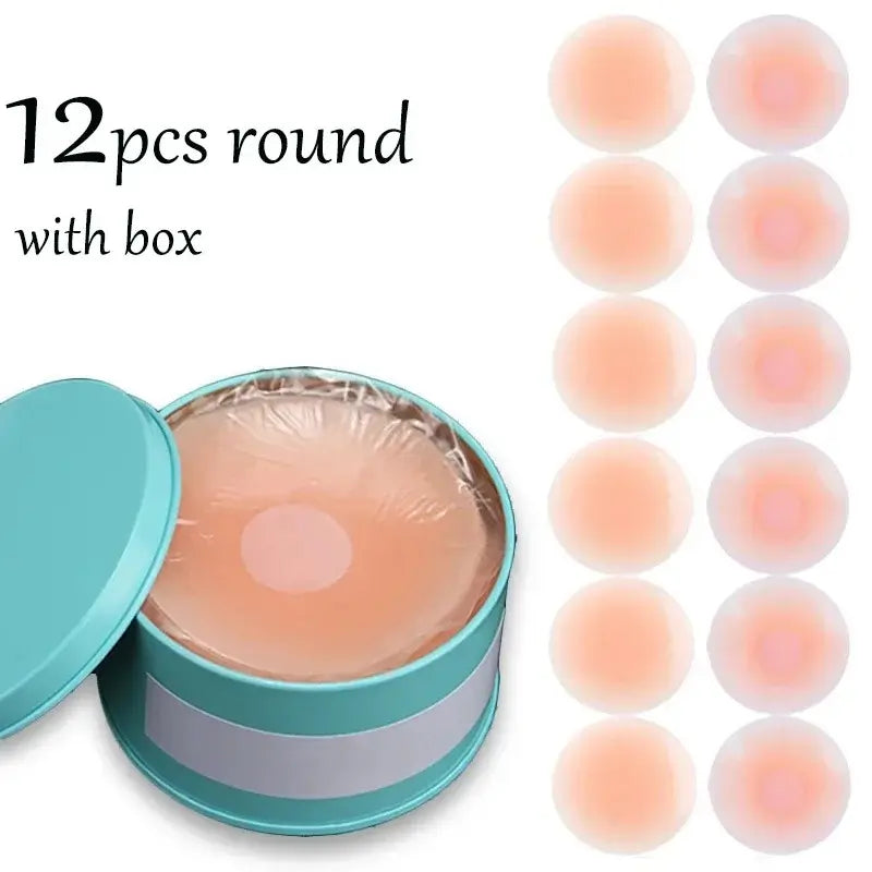 Reusable Silicone Breast Petals for Women | Invisible Nipple Covers | Strapless & Backless Stick-On Bra | Silicone Breast Stickers