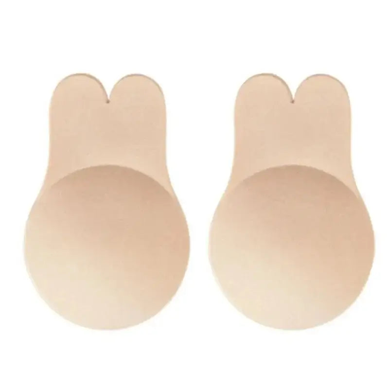 Women’s Strapless Invisible Bra | Self-Adhesive Silicone Push Up Bras | Reusable Breast Tape | Adhesive Rabbit Nipple Pads