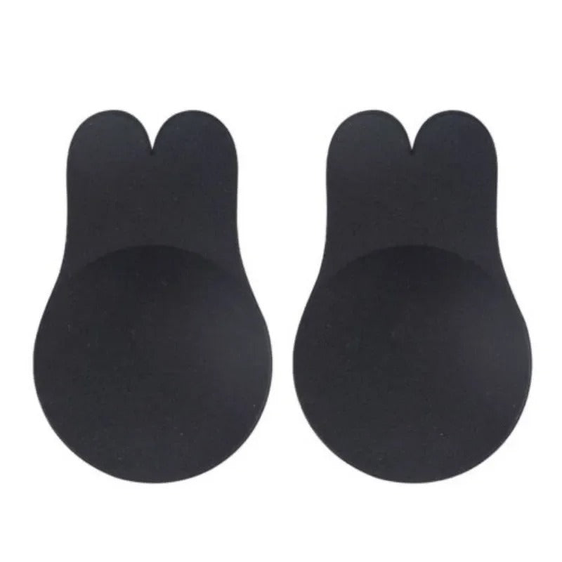 Women’s Strapless Invisible Bra | Self-Adhesive Silicone Push Up Bras | Reusable Breast Tape | Adhesive Rabbit Nipple Pads