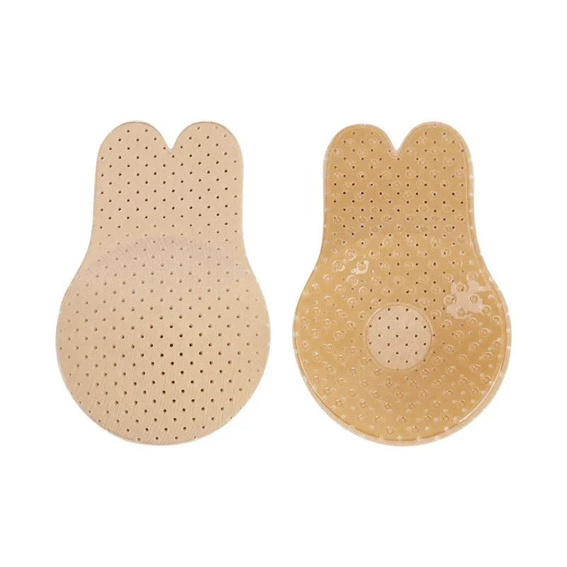 Women’s Strapless Invisible Bra | Self-Adhesive Silicone Push Up Bras | Reusable Breast Tape | Adhesive Rabbit Nipple Pads