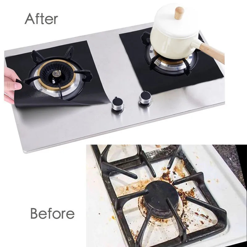 Protect your gas stove and make cleaning a breeze with our durable Gas Stove Protectors. Available in packs of 1, 4, 6, or 8, these protectors are designed to keep your stove looking new while saving you time and effort.